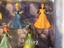 New Disney Princess Gift Set Magiclip with Frozen Anna Elsa Set 3.75 Dolls Mattel