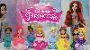 New Disney Princess Little Princess 3 Doll Collection Ariel Belle Tiana Cinderella Aurora Merida