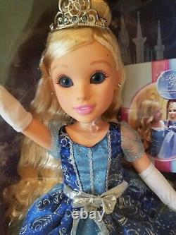 New Disney Princess & Me Cinderella Doll Diamond Edition Blue Silver Dress