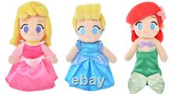 New Disney Store Japan Princess nuiMOs Plush of 3 Aurora Cinderella Ariel
