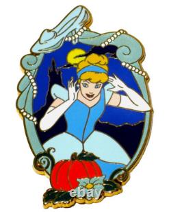 New LE 100 Disney Pin Cinderella Castle Glass Slipper Ball Midnight Pumpkin RARE