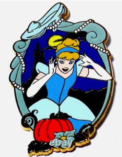 New LE 100 Disney Pin Cinderella Castle Glass Slipper Ball Midnight Pumpkin RARE