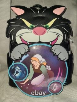 New Loungefly Backpack Disney Cinderella LUCIFER Cat Cosplay BAM Exclusive Glows