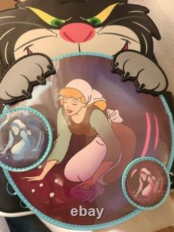 New Loungefly Backpack Disney Cinderella LUCIFER Cat Cosplay BAM Exclusive Glows