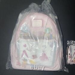 New! Loungefly Disney Cinderella Mice Dressmakers Mini Backpack and Wallet Set