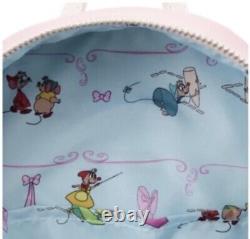 New! Loungefly Disney Cinderella Mice Dressmakers Mini Backpack and Wallet Set