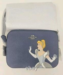 New NWT Sealed Coach Disney Mini Camera Bag Cinderella Periwinkle C3406
