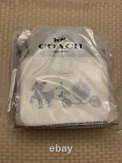 New NWT Wrapped Coach Disney Cinderella princess Box Crossbody Canvas C1426