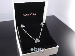 New! PANDORA Disney Cinderella Pumpkin Coach Collier Silver Necklace Earring Set