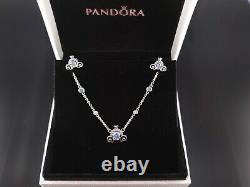 New! PANDORA Disney Cinderella Pumpkin Coach Collier Silver Necklace Earring Set