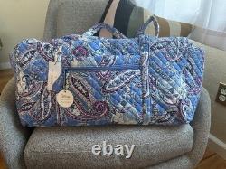New! Vera Bradley Disney Cinderella Paisley Large Travel Duffel Bag, FREE SHIP