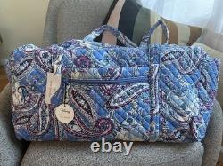 New! Vera Bradley Disney Cinderella Paisley Large Travel Duffel Bag, FREE SHIP