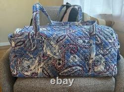 New! Vera Bradley Disney Cinderella Paisley Large Travel Duffel Bag, FREE SHIP