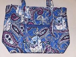 New Vera Bradley Small Vera Tote Bag Purse Disney Cinderella Paisley