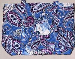 New Vera Bradley Small Vera Tote Bag Purse Disney Cinderella Paisley