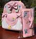 New With Tags Disney Loungefly Cinderella 70th Anniversary Backpack Plus Wallet