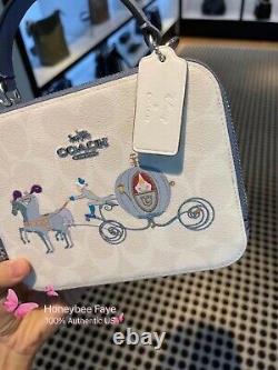 Nwt Disney X Coach cinderella Box Crossbody Canvas C1426