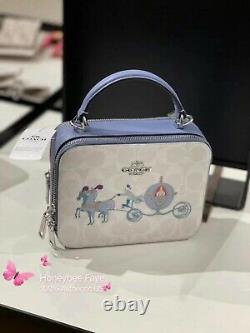 Nwt Disney X Coach cinderella Box Crossbody Canvas C1426