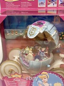 POLLY POCKET 1999 Bluebird CINDERELLA ROYAL CARRIAGE Hidden Treasures DISNEY NEW