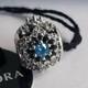 Pandora Disney Cinderella Blue Crystal Charm Sterling Silver CZ New