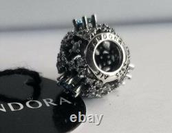 Pandora Disney Cinderella Blue Crystal Charm Sterling Silver CZ New