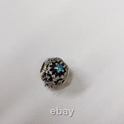 Pandora Disney Cinderella Blue Crystal Charm Sterling Silver CZ New