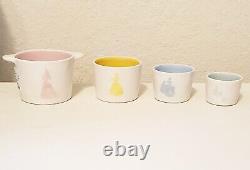 RAE DUNN Disney Princess Cinderella WaterColor Ceramic Measuring Cups NWT