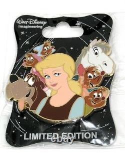 RARE LE Disney Pin WDI Cinderella Jaq Gus Dog Bruno Major Horse Suzy Mice 3D