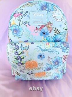 RARE Loungefly Disney Cinderella Floral Mini Backpack NWT