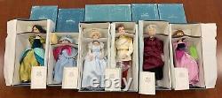 RARE NEW COMPLETE SET Cinderella Disney 19 etc Porcelain Dolls COA Vintage LE