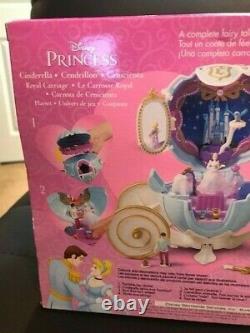 RARE NIB Polly Pocket Cinderella Royal Carriage Playset Coach Disney MUST HAVE