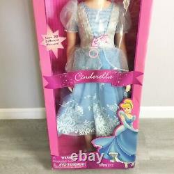 RARE Vintage Disney Exclusive Princess Talking Doll Cinderella New in box 3 Ft