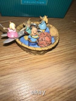 RARE. WDCC Cinderella Surprise Mice In Sewing Basket Box and COA