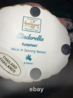 RARE. WDCC Cinderella Surprise Mice In Sewing Basket Box and COA