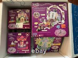 RARE and NEW Disney 3 Playsets Showtime Celebration+Small World+Carousel & Mat