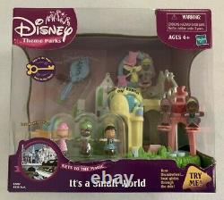 RARE and NEW Disney 3 Playsets Showtime Celebration+Small World+Carousel & Mat