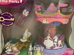 RARE and NEW Disney 3 Playsets Showtime Celebration+Small World+Carousel & Mat