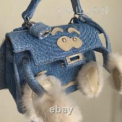 READYMADE MONSTER DOLL BAG Rare DENIM HERMES KELLY DOLL MODEL Handbag Japan