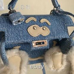 READYMADE MONSTER DOLL BAG Rare DENIM HERMES KELLY DOLL MODEL Handbag Japan