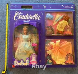 Rare 3-in-1 Disney's Cinderella Doll & Accessory Set Mattel New Old Stock 1991