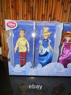 Rare Disney Princess Cinderella Mini 5 Doll Set Step Sisters
