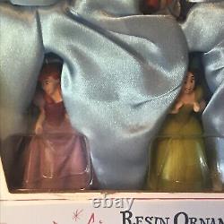 Rare New Disney Store Princess Cinderella Resin 8 Ornament Set Hand Painted