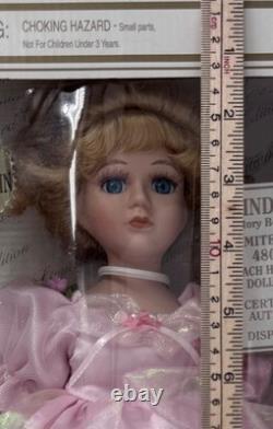 Rare Vintage 1997 FAO Schwarz Cinderella 12 Porcelain Doll NIB COA Disney Pink