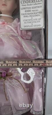 Rare Vintage 1997 FAO Schwarz Cinderella 12 Porcelain Doll NIB COA Disney Pink