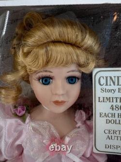 Rare Vintage 1997 FAO Schwarz Cinderella 12 Porcelain Doll NIB COA Disney Pink