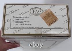 Rare Vintage 1997 FAO Schwarz Cinderella 12 Porcelain Doll NIB COA Disney Pink