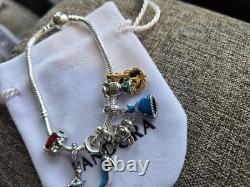 Size 19 disney pandora Cinderella charm bracelet