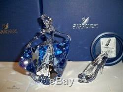 Swarovski Disney Cinderella With Slipper Very Rare 5089525 & 5035515 Bnib