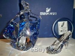 Swarovski Disney Cinderella With Slipper Very Rare 5089525 & 5035515 Bnib