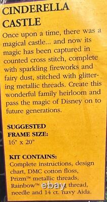 The Art of Disney Cinderella Castle -Ultra Rare -Cross Stitch kit NEW Sealed